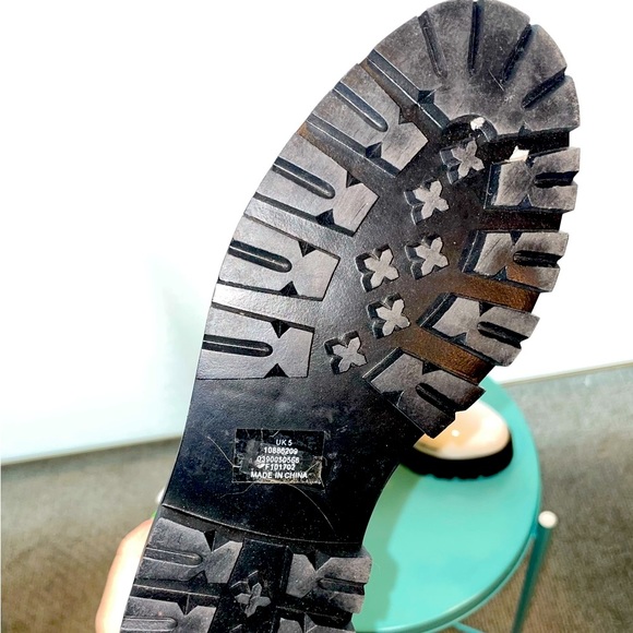 ASOS White Platform Plastic Chelsea Boots Size 8 - Picture 7 of 7